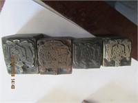 4 Stamp Blocks-State Seals