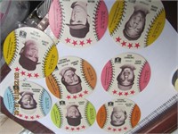 8 Collector Baseball Round Cards from Sweet