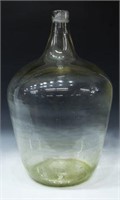LARGE FRENCH GLASS WINE BOTTLE, 26.75"H