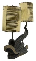 PLASTO MFG. CO. MID-CENTURY MODERN 2LT TABLE LAMP