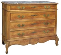 FRENCH LOUIS XV STYLE FOUR-DRAWER COMMODE