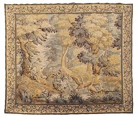 FRENCH MACHINE-WOVEN LANDSCAPE HALL TAPESTRY