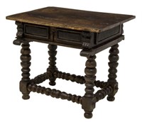 FRENCH OAK WORK TABLE, 18TH C.