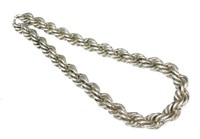 HEAVY ESTATE TWISTED STERLING SILVER ROPE CHAIN
