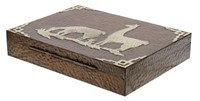 VICHY PERU HAMMERED COPPER & 925 SILVER CIGAR BOX