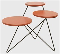 MID-CENTURY MODERN TIERED HAIRPIN LEGS SIDE TABLE
