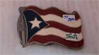 Buckle Bakery American flag belt buckle 3.25 in x