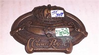 Crown Royal metal belt buckle 3.5 in x 2.5 in