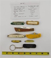 Lot #145 - (8) Misc. Advertising Pen Knives to