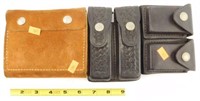 Lot #120 - (3) leather pistol clip holders