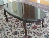 Oval Top Scalloped Edge Coffee Table