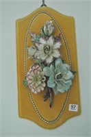 Two Italian Porcelain Floral Wall Plaques