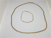 14K Gold Necklace & Bracelet