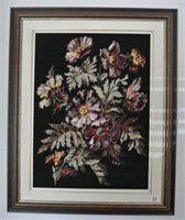 Framed Needlepoint Floral