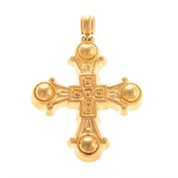 A Lady's 22K Maltese Cross Pendant
