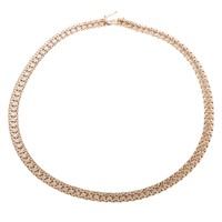 A Lady's Fancy Woven Necklace in 14K Gold