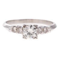 A Lady's Diamond Engagement Ring in Platinum