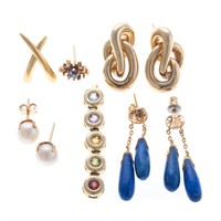 A Collection of Earrings & Pendants in Gold