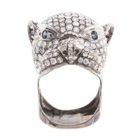 A Diamond Panther Ring in 18K Gold