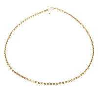 A Curbed Link Necklace in 22K Gold