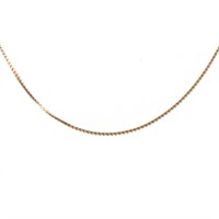 A Lady's Curbed Box Link Chain in 18K