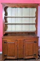 2 Piece Early American Hutch