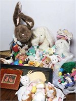 Selection of Stuffed Rabbits and Easter Items