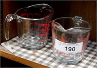 Two 1 Cup Pyrex Measuring Cups