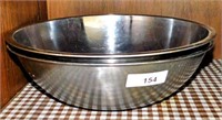 2 Large Stainless Steel Bowls