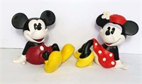 Old Style Mickey & Minnie Ceramic Banks
