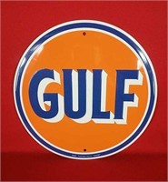 Round Gulf Sign