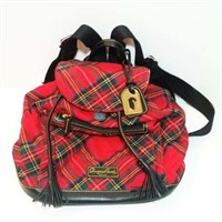Dooney & Bourke Plaid Drawstring Backpack