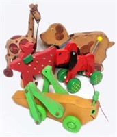 5 Wood Pull Toys