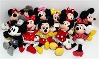 Stuffed Minnie and Mickey Character Dolls