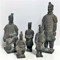 Cast metal Japanese Samurai Figures, lot of 2
