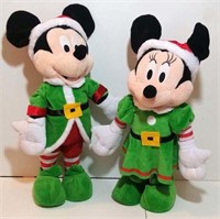 Plush Standup Mickey and Minnie Elves