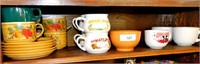 Shelf of Soup Mugs/Plates