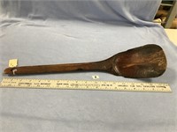 Large old wooden spoon 17.5" long