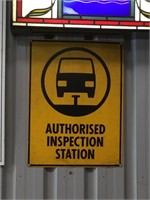 Authorised inspection station sign