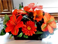 Silk Flower Basket Arrangement