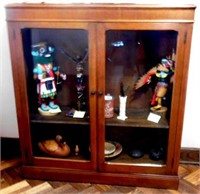 Wooden Cabinet with Glass Front