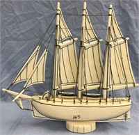 Triple masted sailing ship by Willy Smalley 9.25"