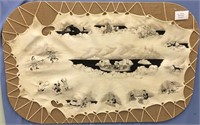 Fabulous pen and ink on seal skin by Judy Pelowook