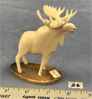 Fabulous 5" ivory moose by S. Tuzroyluke Sr.