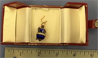 Beautiful Russian enameled samovar pendant