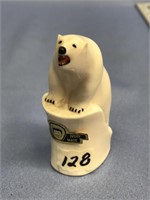 Whale's tooth, polar bear 3.5" tall