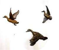 3 Flying Ceramic  Ducks by Doto
