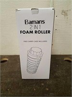 Bamans 2in1 Foam Roller for Yoga & Pilates- New