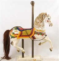Antique wood carved Carousel horse jumper
