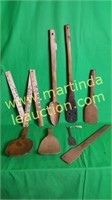 Vintage Wooden Spoons, Spatulas & Other